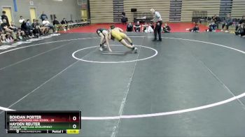 152 lbs Round 7: 3:00pm Sat. - Bohdan Porter, South Anchorage High School vs Hayden Reuter, Student Wrestling Development Program