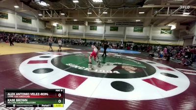 100 lbs Quarterfinal - Kase Brown, Williams County Firestorm vs Alex Antonio Velez-Roman, Camel Kids Wrestling