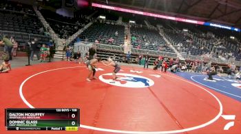 108 lbs Cons. Semi - Dalton McGuffey, Riverton USA Wrestling vs Dominic Glass, Cody Wrestling Club