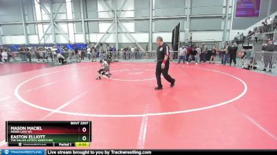 49 lbs Cons. Semi - Easton Elliott, The Dalles Aztecs Wrestling vs Mason Maciel, Moses Lake WC