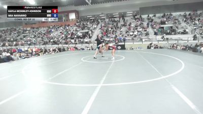 50 kg Cons. Rd Of 32 - Kayla McKinley-Johnson, Menlo Wrestling Club vs Mia Navarro, Menlo Wrestling Club
