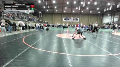 106 lbs Champ. Round 1 - Justin Davis, Glenpool vs Kemper Thomas, Liberty