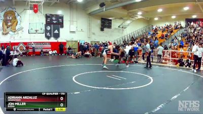 170 lbs Quarterfinal - Jon Miller, Buena vs Adriann Arzaluz, Segerstrom