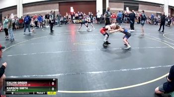 61 lbs Round 1 (4 Team) - Calvin Greer, Contenders WA Blue vs Karson Smith, Ares Red