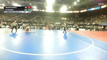 5A 106 lbs 5th Place Match - Isaiahs Garcia, Nampa vs Cylar Bail, Middleton