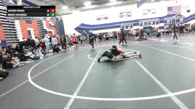 150 lbs Cons. Round 3 - Behr Higuera, Canyon Springs vs Jason Doniz, Apple Valley