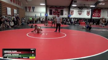 Bracket 10 lbs Round 2 - Jasmine Jamison, Fort Madison Wrestling Club vs Addison Dunn, Fort Madison Wrestling Club