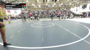 Boys 175 lbs Cons. Round 2 - Mateo Robledo, Live Oak Boys vs Joseph Lai, Yerba Buena Boys