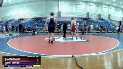 285 lbs Champ. Round 1 - Chase Brawley, MI vs Justin Rounds, OH