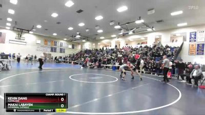 120 lbs Champ. Round 1 - Makai Labayen, Cathedral Catholic vs Kevin Dang, Cleveland