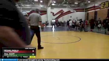 145 lbs Cons. Round 3 - Michael Padilla, Calvary Chapel Downey vs Paul Knapp, Martin Luther King Jr