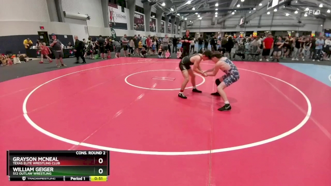 132 lbs Cons. Round 2 - William Geiger, 512 Outlaw Wrestling vs Grayson ...