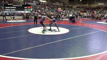 4A 126 lbs Quarterfinal - Adam Daniels, Paris High School vs Ethan Young, Ashdown