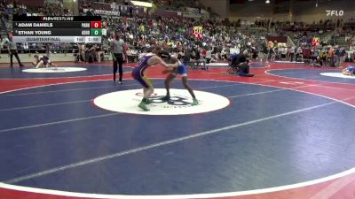 4A 126 lbs Quarterfinal - Adam Daniels, Paris High School vs Ethan Young, Ashdown