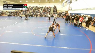 145 lbs Quarterfinal - Jules Sitani, Team Thunder vs Maya Ramirez, Dog Pound Wrestling