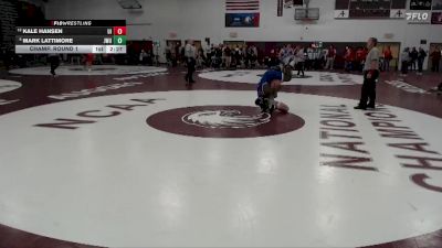 157 lbs Champ. Round 1 - Mark Lattimore, Johnson & Wales vs Kale Hansen, Upper Iowa