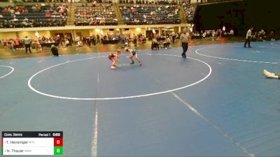 5th - 6th grade - 67 Cons. Semis - Tye Heysinger, McDominate Training Center vs Noah Thayer, MWC Wrestling Academy