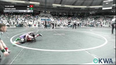 43 lbs Consolation - Tyler Korb, Vinita Kids Wrestling vs Zayden Lewis, Team Nomad
