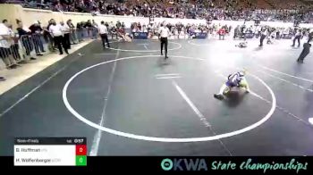 46 lbs Semifinal - Gauge Huffman, Vinita Kids Wrestling vs Hagan Wolfenberger, Berryhill Wrestling Club