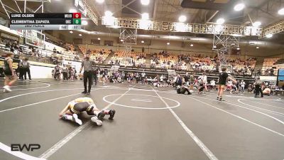 80 lbs 3rd Place - Luke Olsen, Mojo Grappling Academy vs Clementina Zapata, OKC Saints Wrestling