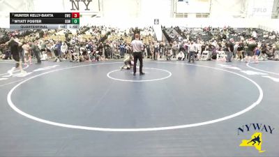 155 lbs Quarterfinal - Hunter Kelly-Banta, Cazenovia Wrestling Club vs Wyatt Foster, District 3 Wrestling