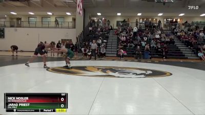 197 lbs Quarterfinal - Nick Nosler, SIU Edwardsville vs Jarad Priest, Cal Poly