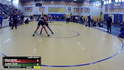 139 lbs Champ. Round 1 - Malia Rezac, Mayhem Wrestling Club vs Alisha Vilar, Flagler Wrestling Club