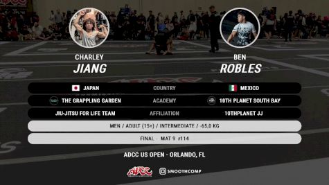 Charley Jiang vs Ben Robles 2025 ADCC Orlando Open/Youth Trials