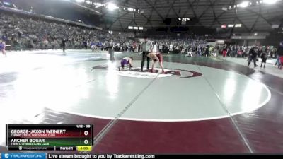 98 lbs Cons. Round 2 - George-Jaxon Weinert, Cherry Creek Wrestling Club vs Archer Bogar, Twin City Wrestling Club