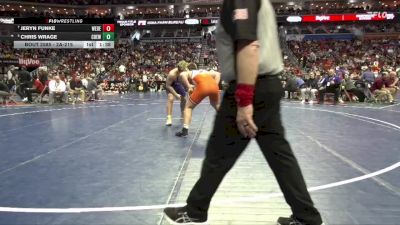 2A-215 lbs Cons. Semi - Chris Wrage, Central DeWitt vs Jeryn Funke, West Delaware, Manchester