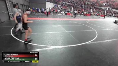 100 lbs Cons. Round 4 - Adler Oleszak, Nicolet Knights Wrestling Club vs Corbyn Weiss, Crass Trained