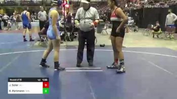 145 lbs Round Of 16 - Jazmine Solar, Cali Select Wc vs Raegan Portmann, Twin City WC