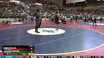 5A 285 lbs Quarterfinal - Deamond Simpson, Sylvan Hills vs Marco Millan, Russellville