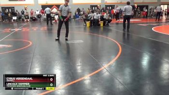 PW-1 lbs Round 3 - Lincoln Hammer, Tomahawk Wrestling Club vs Cyrus Versendaal, Grinnell