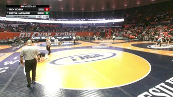2A 144 lbs Quarterfinal - Austin Hagevold, Woodstock (Marian) vs Jack Hogan, Chicago (St. Rita)