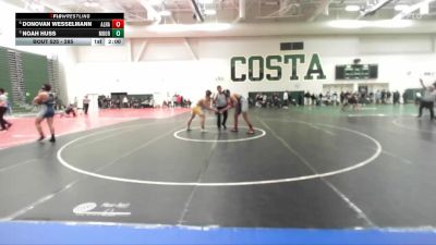 285 lbs Quarterfinal - Noah Huss, Moorpark vs Donovan Wesselmann, Yorba Linda