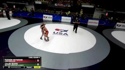 84 lbs Cons. Round 4 - Caleb Seang, Red Star Wrestling Academy vs Tucker Heywood, CORE Wrestling