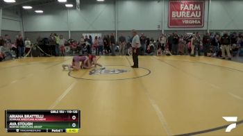 119-125 lbs Round 2 - Ava Stough, Norton Wrestling Group vs Ariana Brattelli, Scanlan Wrestling Academy