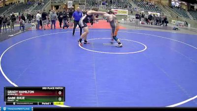 287 lbs Finals (8 Team) - Gabe Rhue, Sandy vs Grady Hamilton, Roseburg