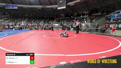 49 lbs Round Of 16 - Weston Olvera, Honey Badgers Wrestling Club vs Colby Meyer, Sebolt Wrestling Academy