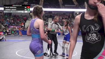 100 lbs Cons. Round 2 - Rilyn Beas, Jr Viking vs Norah Laffere, Bobcat Wrestling Club