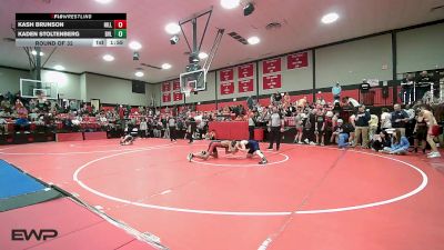 119 lbs Round Of 32 - Kash Brunson, Hilldale vs Kaden Stoltenberg, Bartlesville