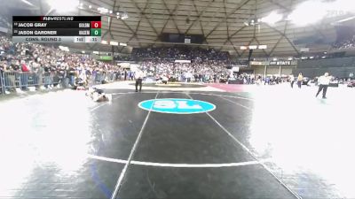 Boys 1B/2B 138 Cons. Round 3 - Jacob Gray, Goldendale vs Jason Gardner, Naselle Jr/Sr