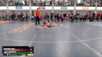 108-114 lbs 1st Place Match - Zoey Dodgers, Unattached vs Baileigh Self, Collinsville Wrestling Club