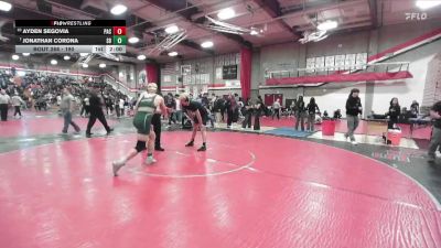 190 lbs Champ. Round 2 - Jonathan Corona, Santa Barbara vs Ayden Segovia, Pacifica/Oxnard