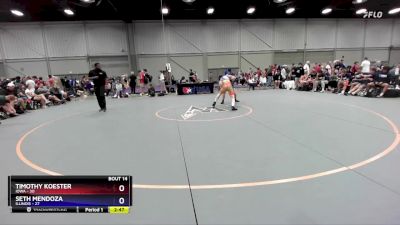 132 lbs Placement Matches (8 Team) - Timothy Koester, Iowa vs Seth Mendoza, Illinois