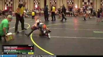 92 lbs Round 1 (6 Team) - Porter Adams, Upper Twp Green Hornets vs Cayden Vincent, Steel Valley Street