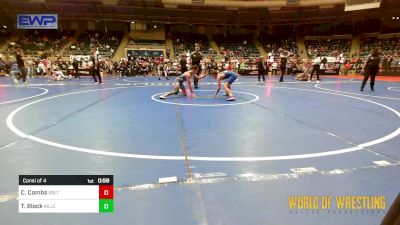 100 lbs Consi Of 4 - Cael Combs, Sebolt Wrestling Academy vs Thomas Block, Killer Elite