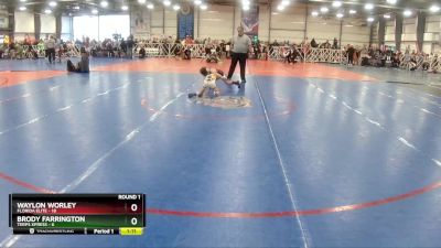 64 lbs Rd# 1 9:00am Friday - Waylon Worley, Florida Elite vs Brody Farrington, Terps XPress