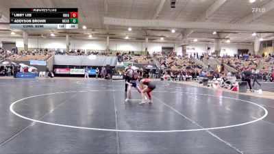 Girls 100 lbs Cons. Semi - Libby Lee, Knoxville Halls High School vs Addyson Brown, McGavock High School